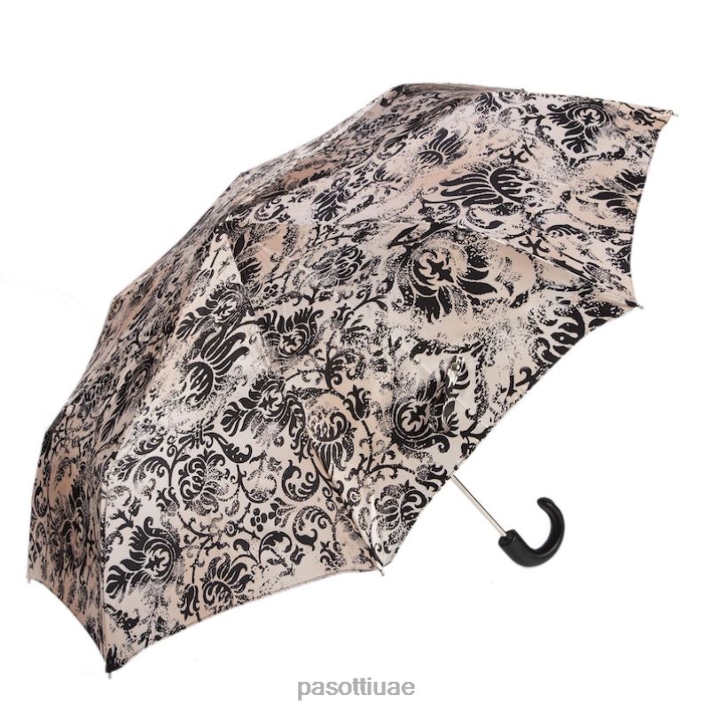 مظلة | 257 50998-44 ع - مظلة قابلة للطي باللونين الأسود والبيج PASOTTI Z446V597